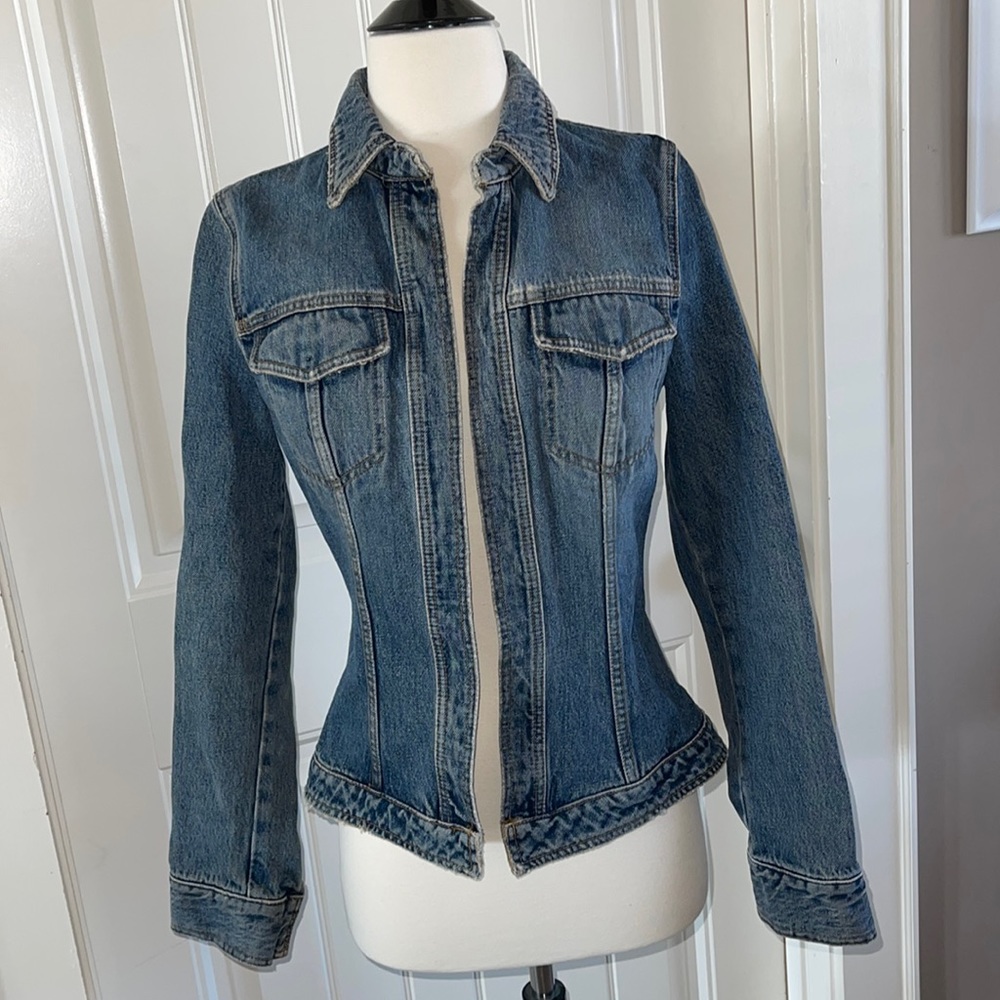 Dolce and Gabbana buttonless denim jacket. Vintage